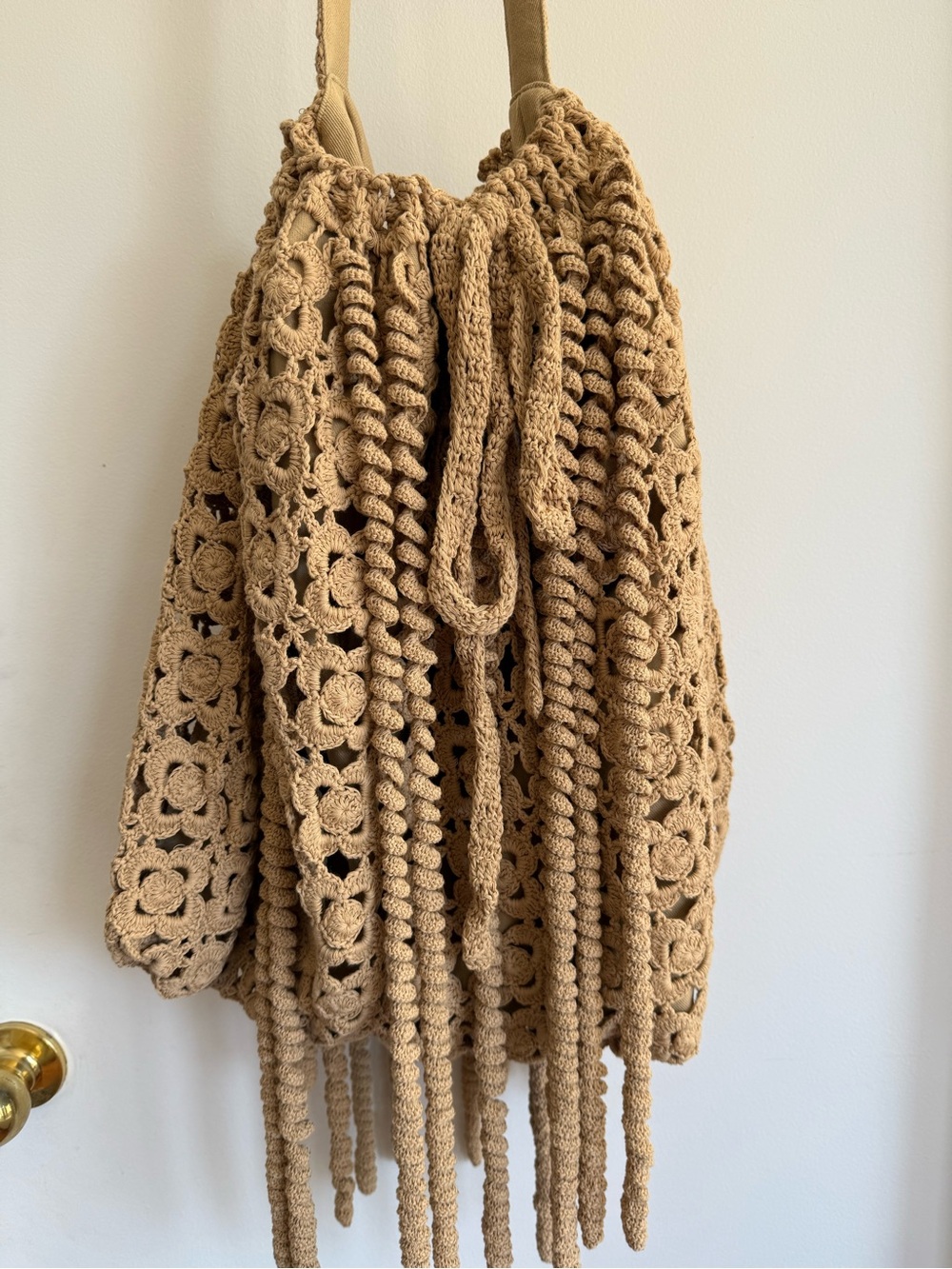 Rebecca Taylor Floral Crochet Jellyfish Bag NWT Goldenrod - Picture 3 of 16